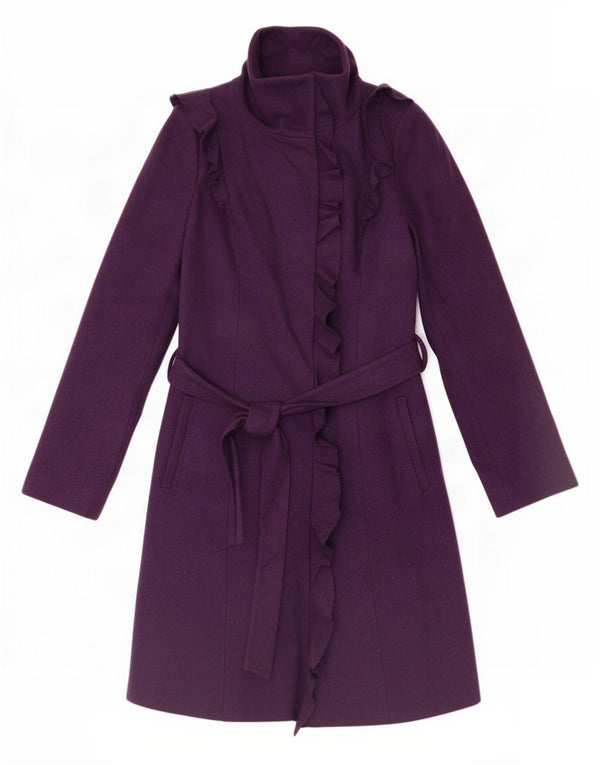 Trench Coat feminino Oasis UK 6 XS lã roxa