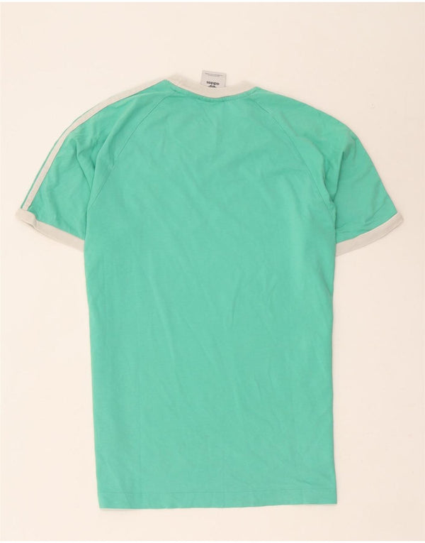 Adidas Mens Camiseta Top Médio Algodão Verde