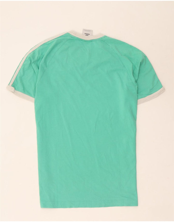 Adidas Mens Camiseta Top Médio Algodão Verde