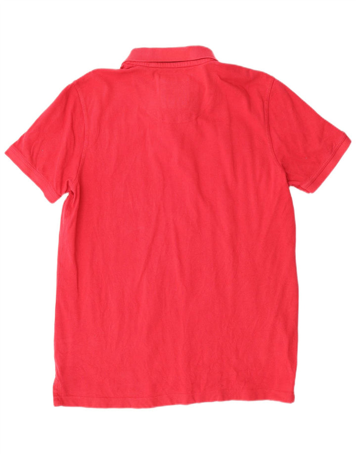 Camisa polo masculina Crew Clothing grande algodão vermelho