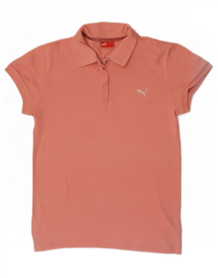 Camisa polo feminina Puma UK 14 grande rosa
