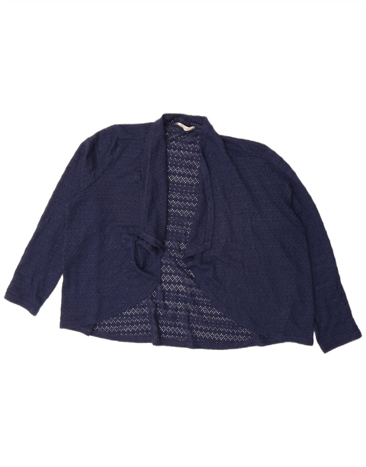 Top cardigã feminino Oasis oversized UK 18 XL azul marinho poliéster