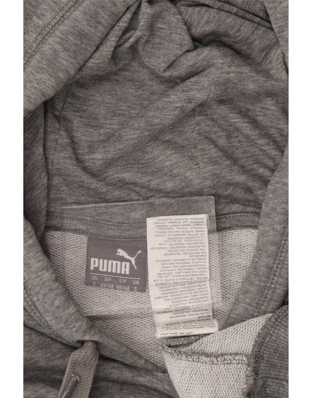 PUMA masculino gráfico moletom com capuz pequeno poliéster manchado cinza