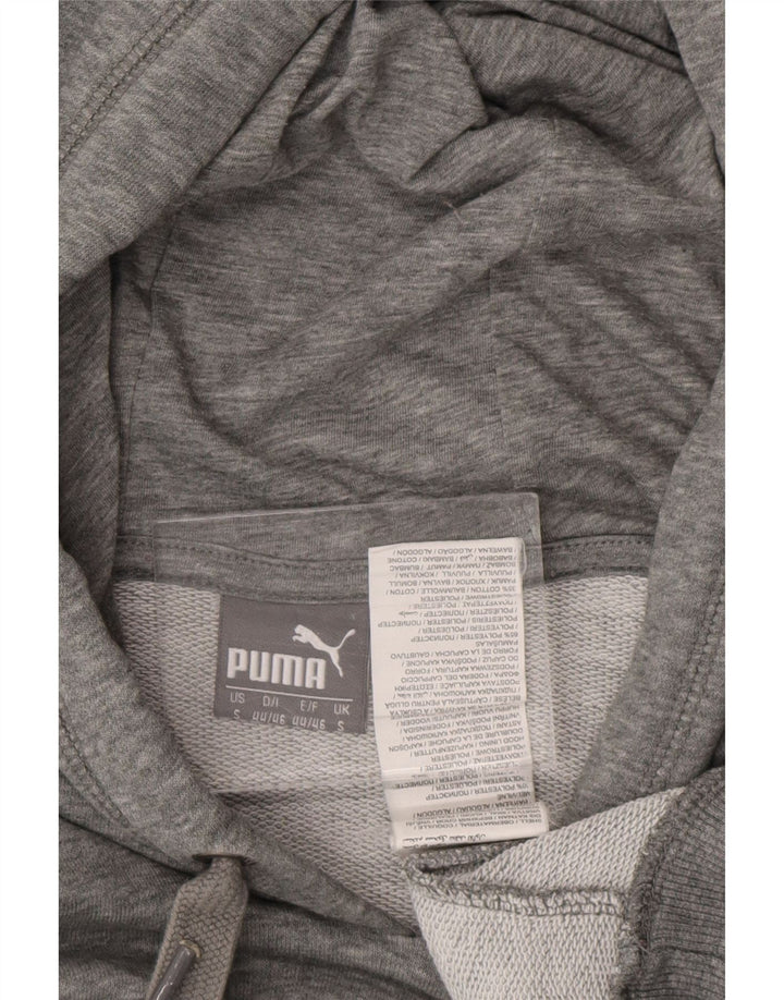 PUMA masculino gráfico moletom com capuz pequeno poliéster manchado cinza