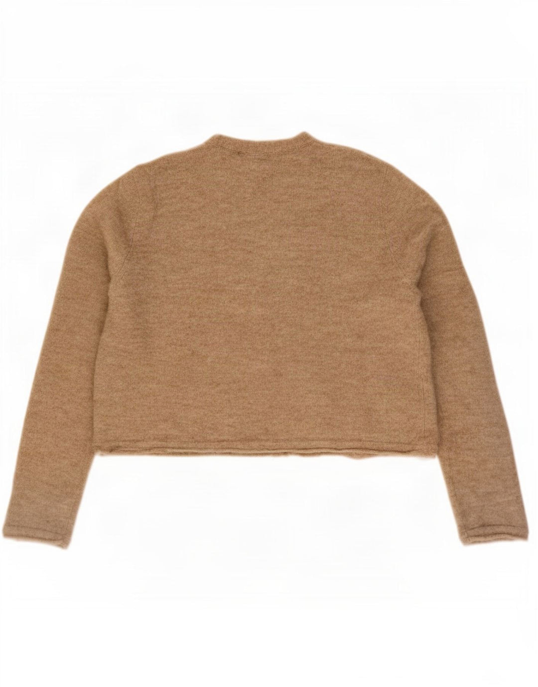 Suéter cardigã feminino Zara crop oversized Reino Unido 10 pequeno bege poliamida