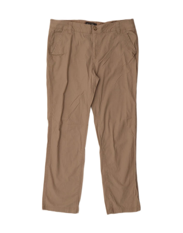 Eddie Bauer Womens Slim Chino Trousers US 14 XL W36 L31 Beige Cotton