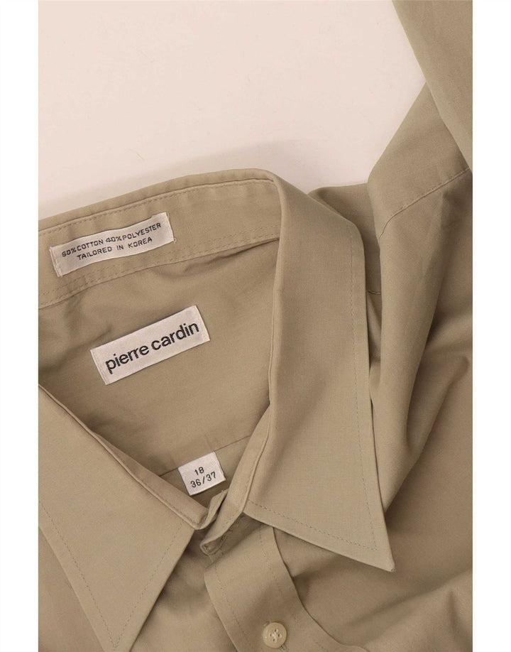 Camisa masculina Pierre Cardin tamanho 18 2XL algodão bege