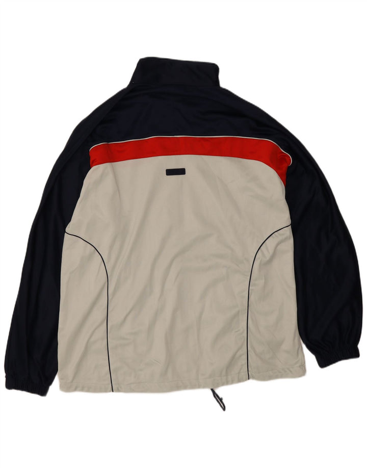 Asics Mens Tracksuit Top Jacket 2XL Cinza Colourblock Poliéster