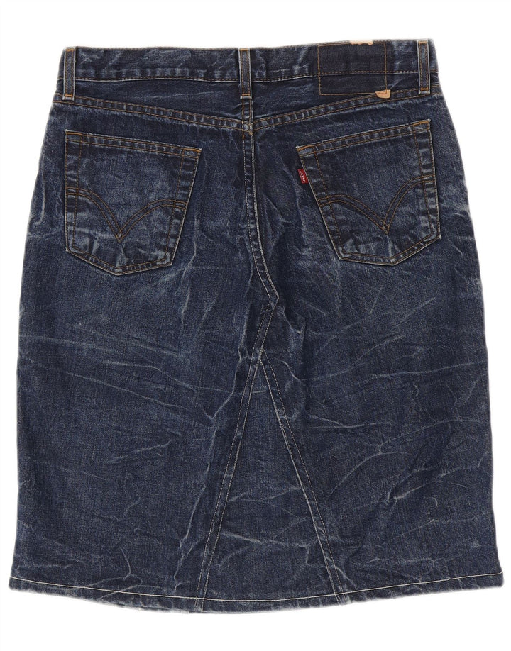 Saia jeans feminina LEVI'S W31 algodão azul marinho médio