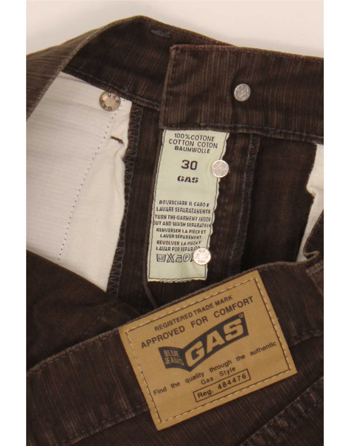 Calça jeans reta masculina Gas W30 L32 algodão marrom