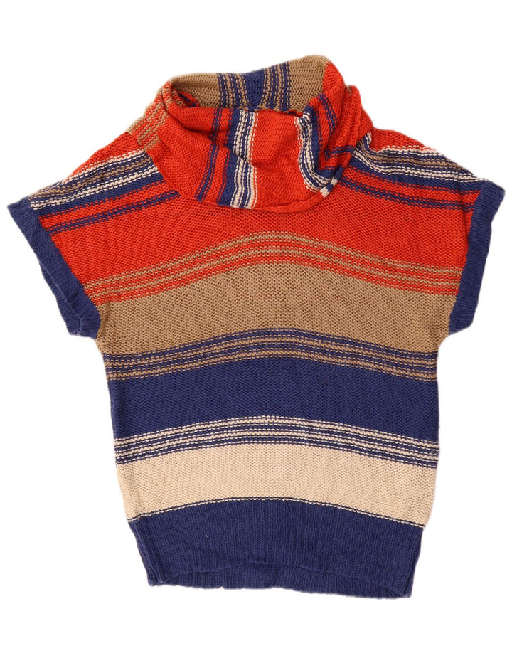 Suéter feminino Oasis com gola xale e gola grande Reino Unido 10 pequeno multicolorido