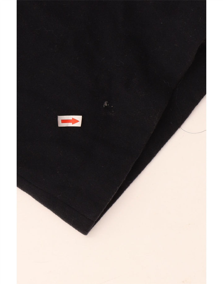 Casaco feminino Marks & Spencer com peito duplo UK 10 pequeno lã preta