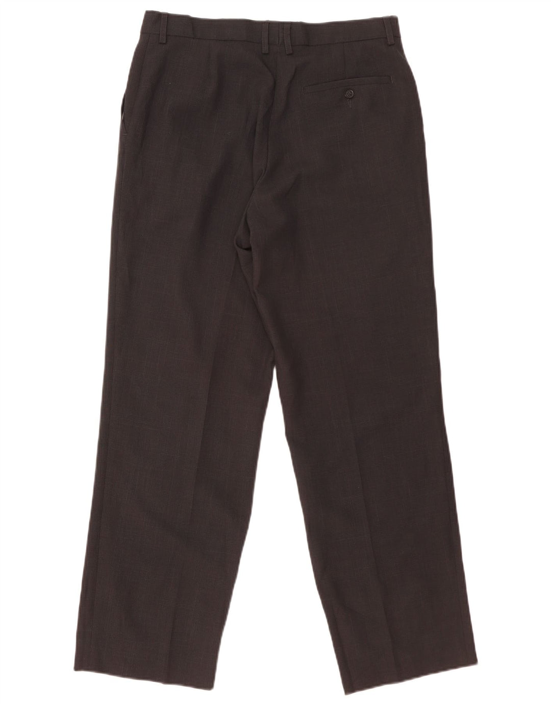 Calça masculina de terno reto Marks & Spencer W34 L31 preta