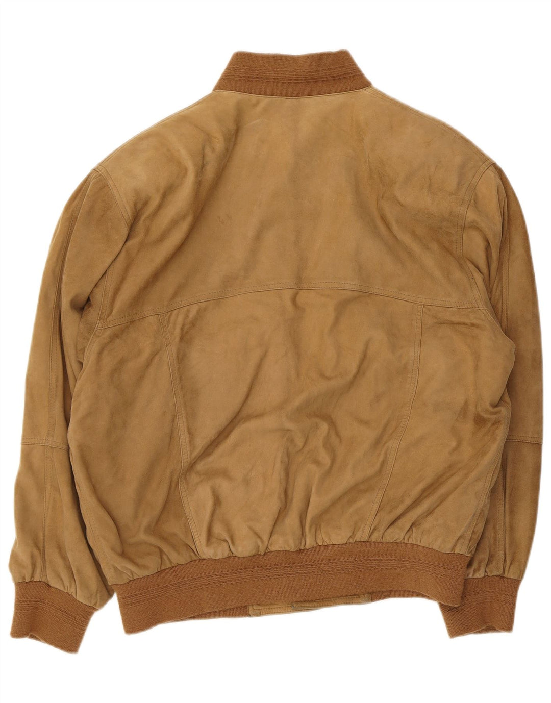 Jaqueta bomber masculina VINTAGE de camurça IT 50 grande marrom