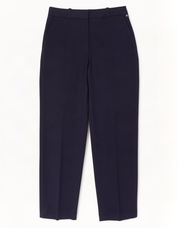 Calça Chino Feminina Tommy Hilfiger Cintura Alta Reino Unido 8 Pequena W28 L28 Azul Marinho