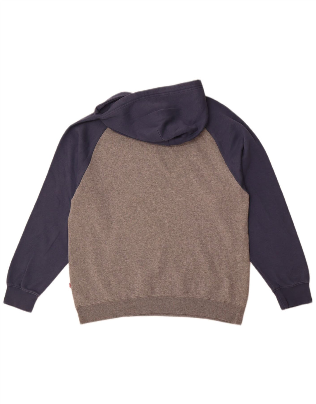 Suéter masculino Levi's Graphic Relaxed Fit com capuz cinza médio bloco colorido