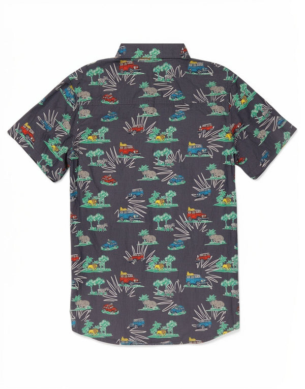 Camisa Mountain Warehouse Boys com padrão abstrato 12-13 anos azul marinho