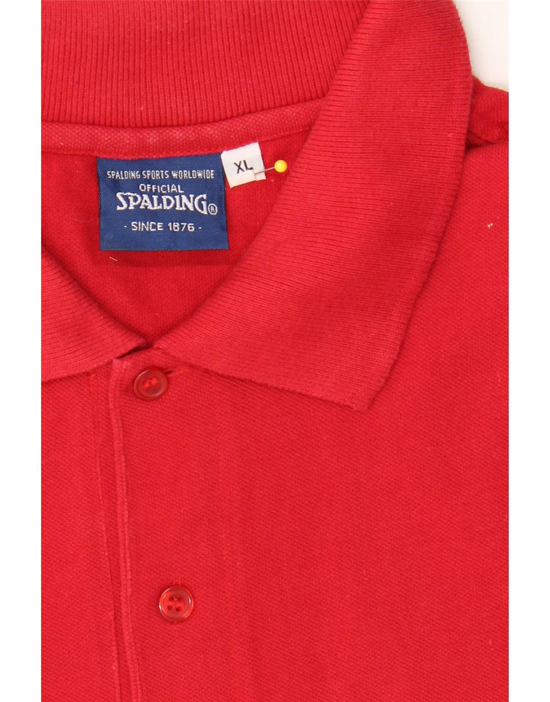 SPALDING Mens Polo Shirt XL Red Cotton Vintage Spalding and Second-Hand Spalding from Messina Hembry 
