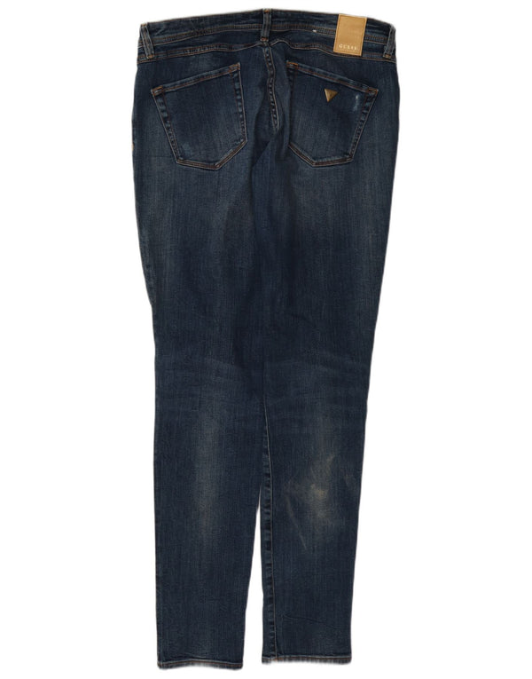Guess Calça Jeans Feminina Starlet Distressed Low Skinny W30 L32 Azul Algodão