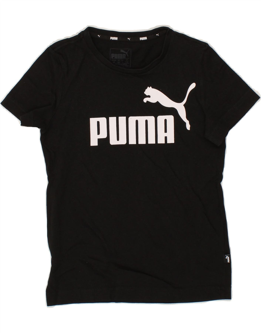PUMA Boys Graphic T-Shirt Top 7-8 Years  Black Cotton Vintage Puma and Second-Hand Puma from Messina Hembry 