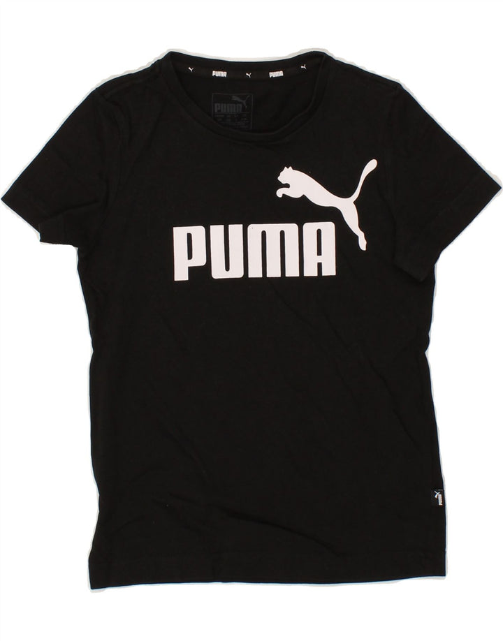 PUMA Boys Graphic T-Shirt Top 7-8 Years  Black Cotton Vintage Puma and Second-Hand Puma from Messina Hembry 