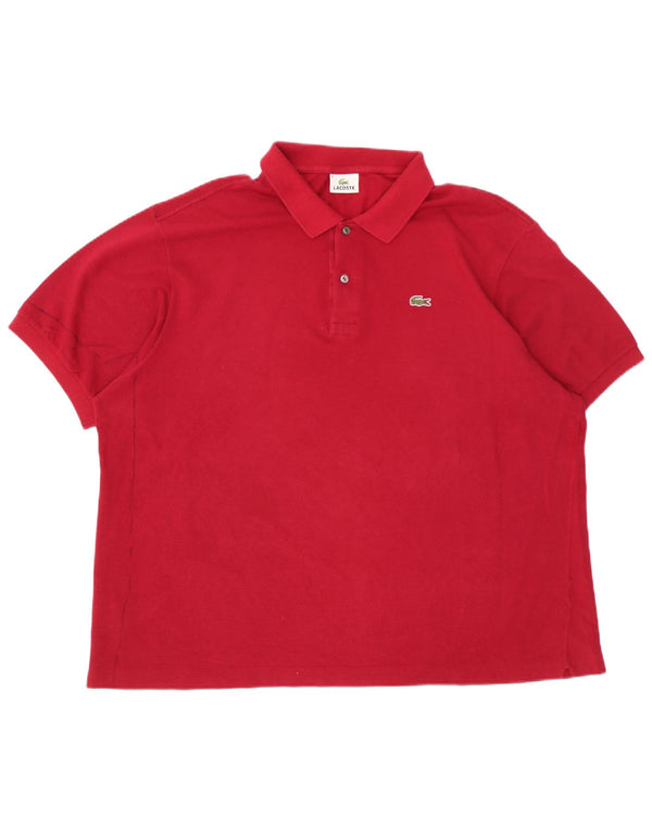 Camisa polo masculina Lacoste tamanho 8 3XL algodão borgonha