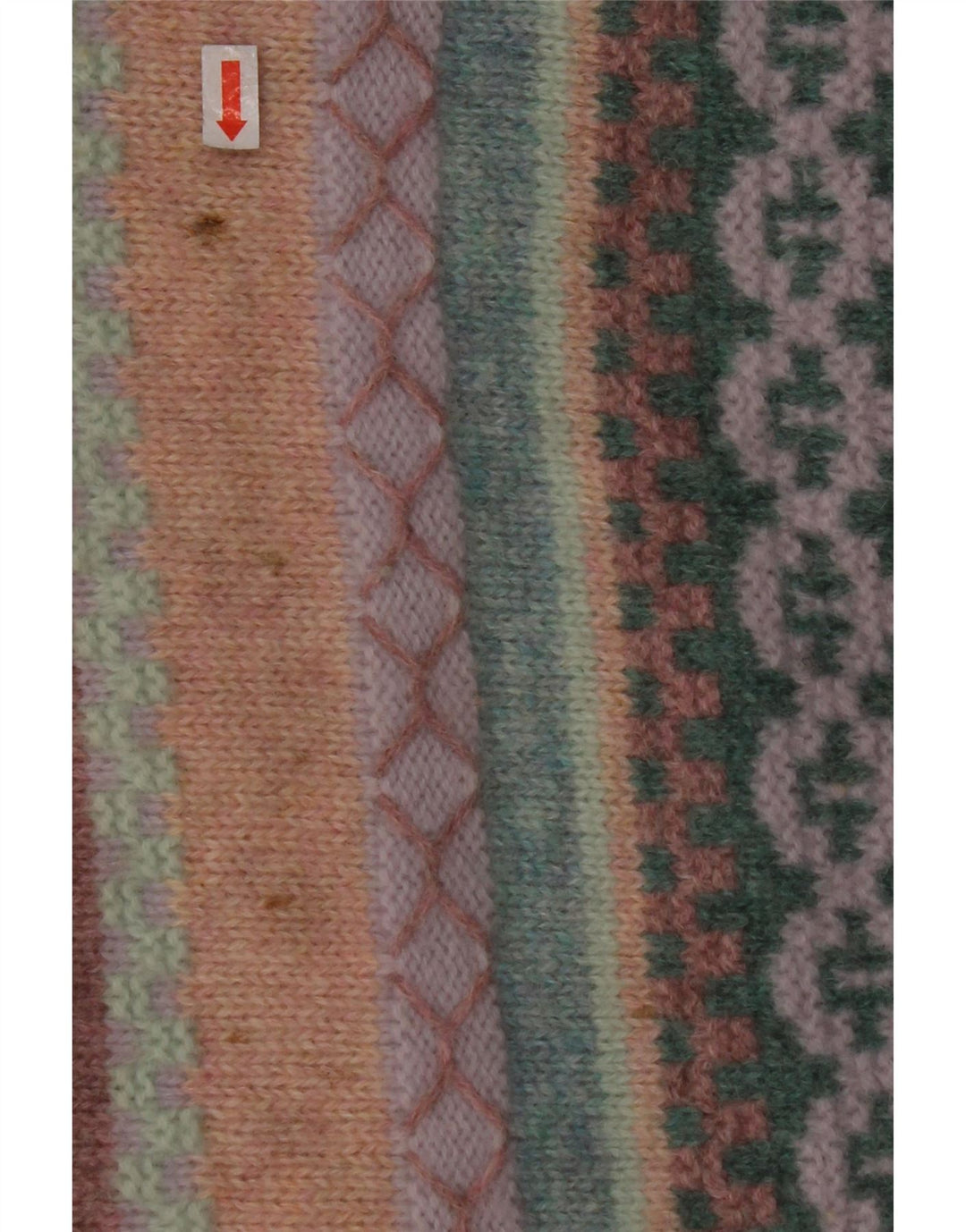 Suéter feminino BENETTON com gola redonda, listrado grande multicolorido Reino Unido 16