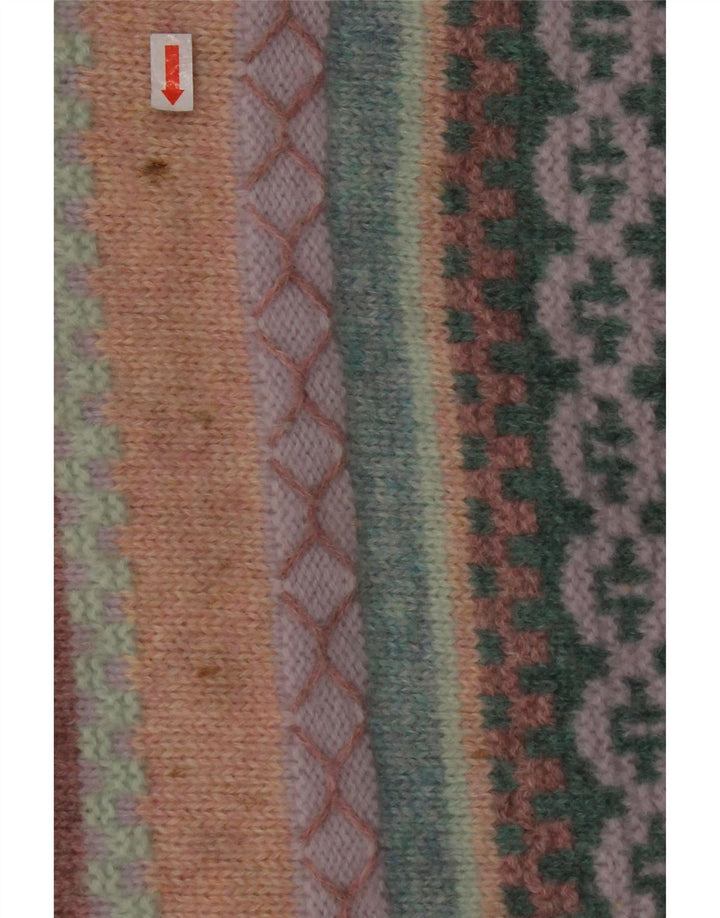 Suéter feminino BENETTON com gola redonda, listrado grande multicolorido Reino Unido 16