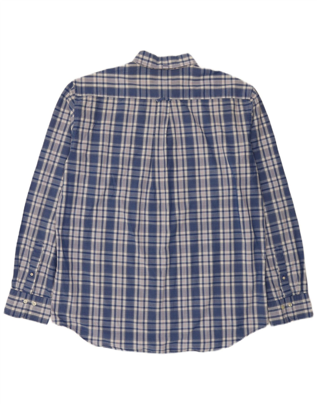 Camisa masculina Gant tamanho 45/46 18 2XL algodão xadrez azul