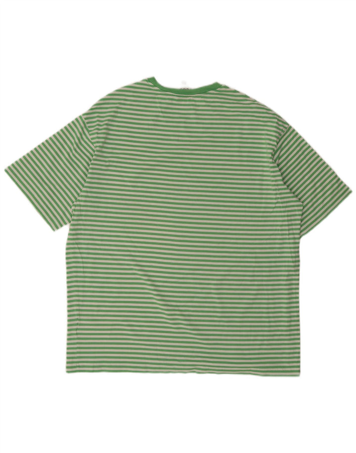 Cos Camiseta Masculina Top Médio Algodão Listrado Verde