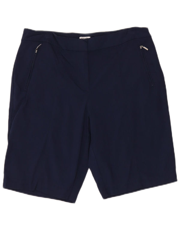 Shorts Chino Feminino Izod US 12 Grande W34 Azul Marinho Rayon