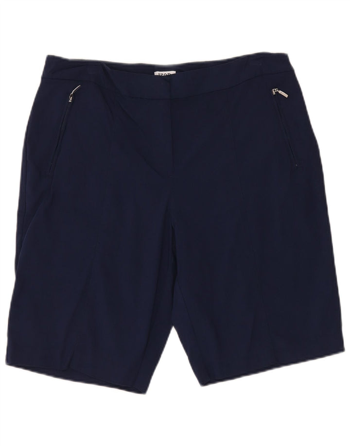 Shorts Chino Feminino Izod US 12 Grande W34 Azul Marinho Rayon