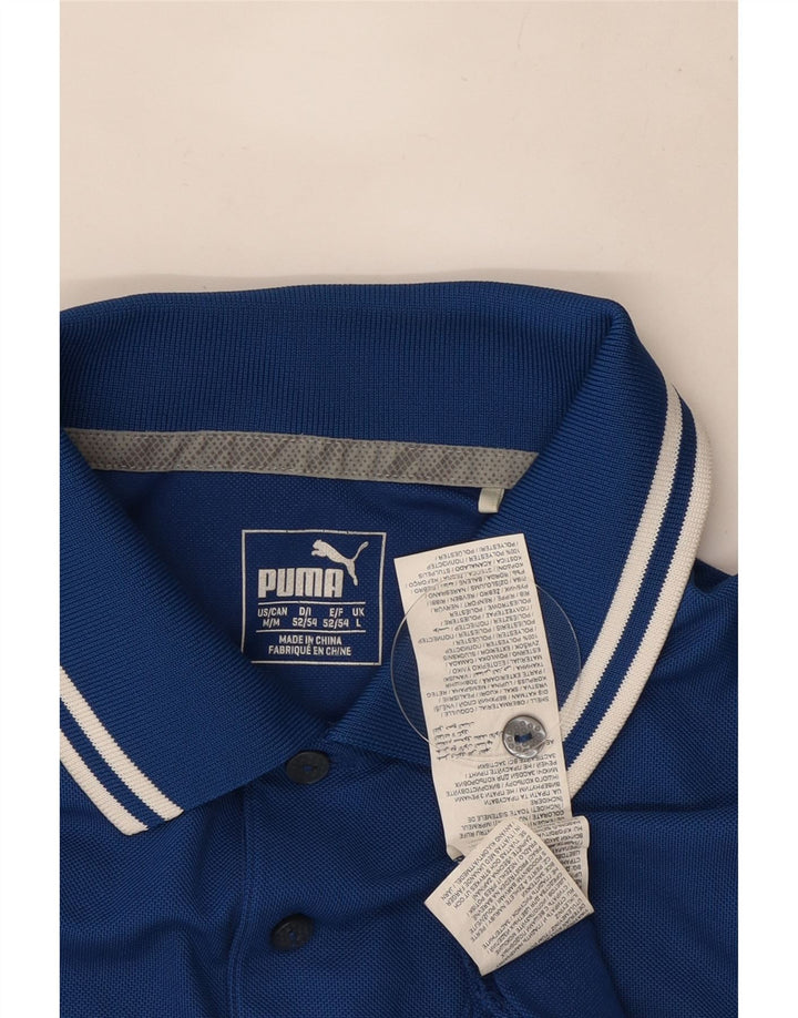 Camisa polo masculina Puma grande azul poliéster