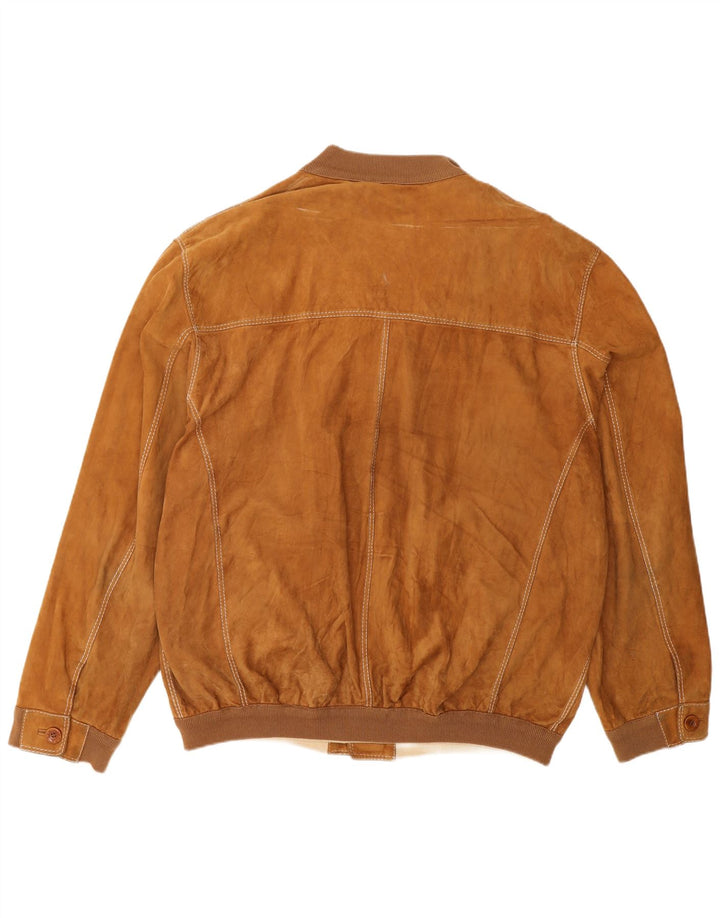 Jaqueta bomber masculina de camurça Mabrun IT 54 2XL bege