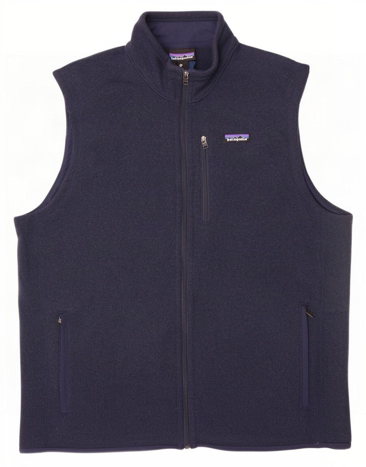 Jaqueta masculina sem mangas Patagonia 2XL azul marinho