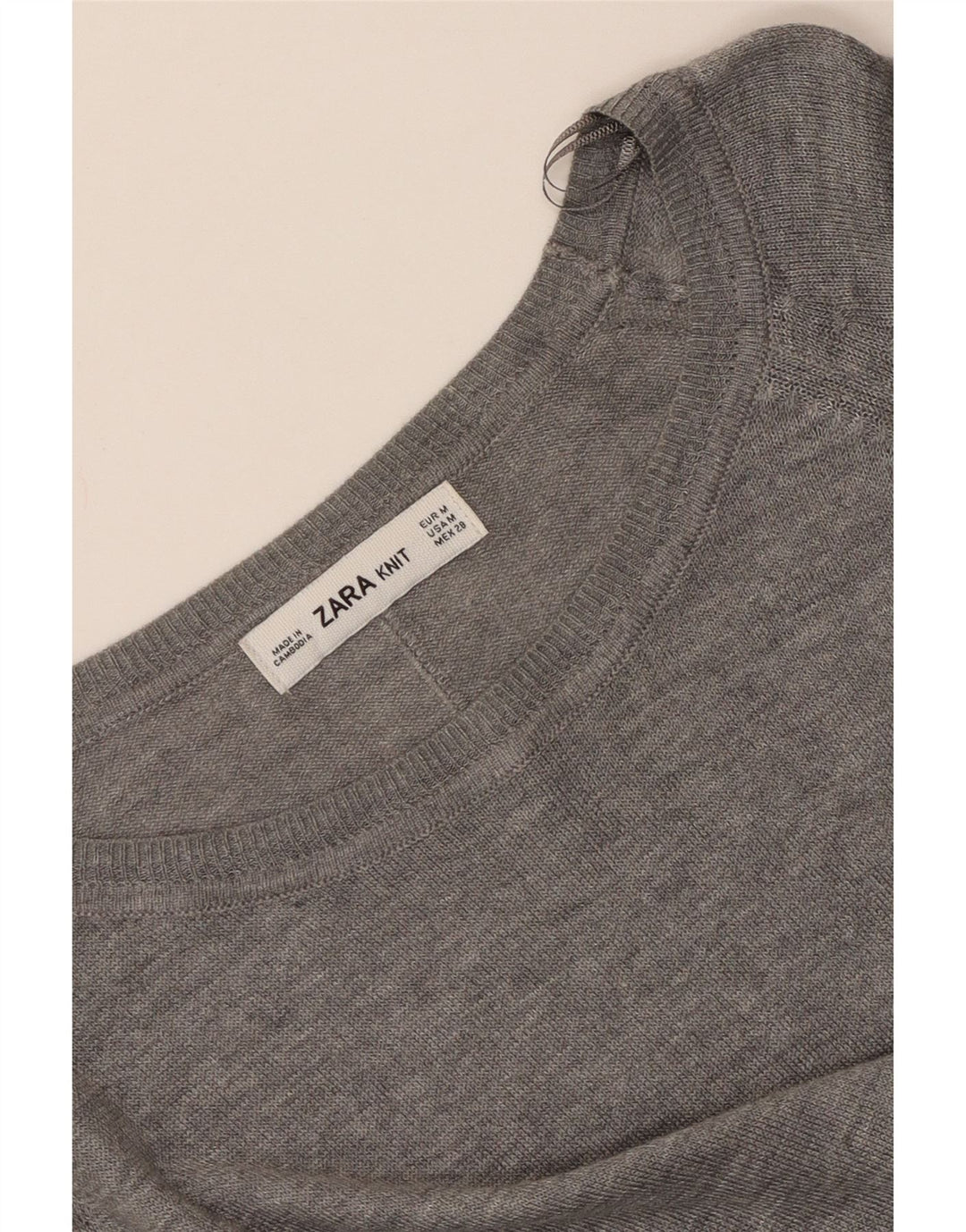 Blusa feminina Zara UK 14 cinza médio