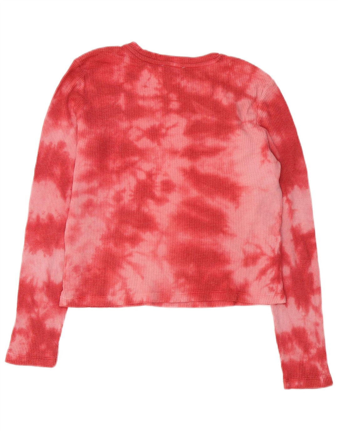 Topshop feminino de manga longa UK 8 pequeno poliéster vermelho tie-dye