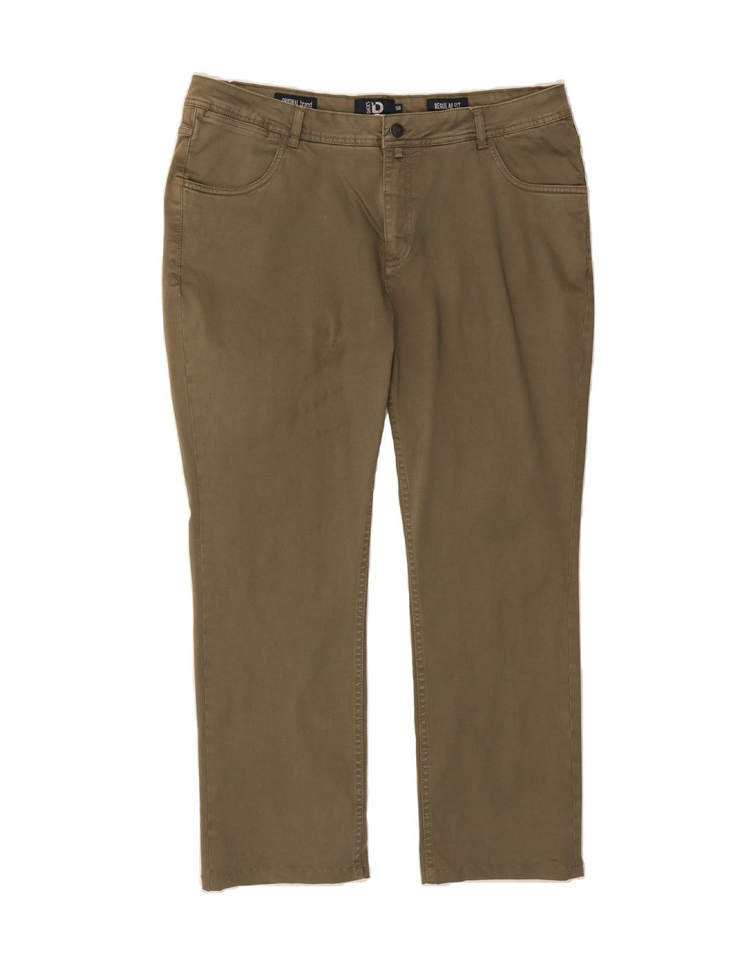 DACK'S Mens Regular Fit Casual Trousers IT 56 3XL W40 L28 Green Cotton Vintage Dack's and Second-Hand Dack's from Messina Hembry 