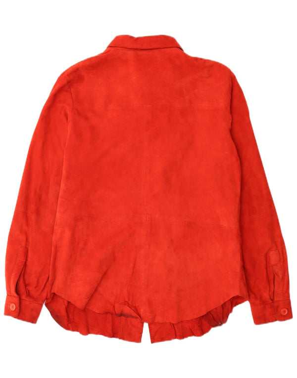 Camisa feminina de camurça Conbipel IT 44 couro vermelho médio