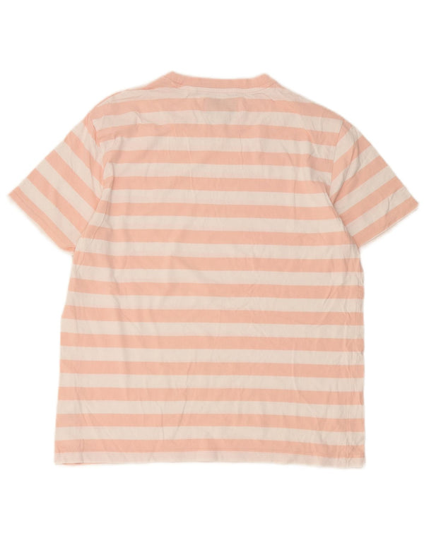 Camiseta masculina Penguin Top grande algodão listrado rosa