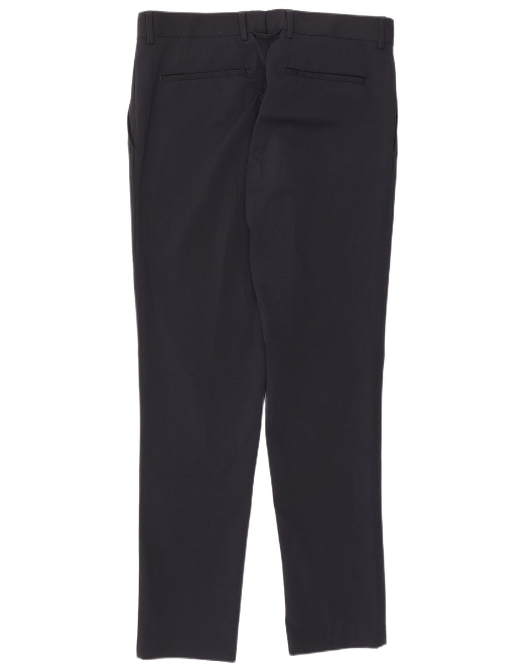Zara Mens Slim Calça Casual EU 40 Médio W31 L30 Azul Marinho Poliéster
