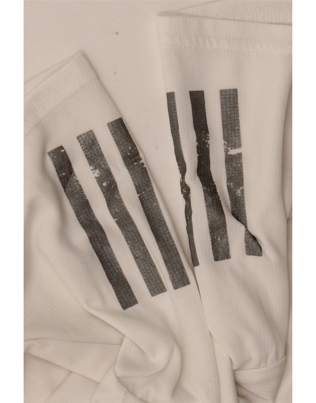 ADIDAS Mens Climacool T-Shirt Top Pequeno Off White Poliéster