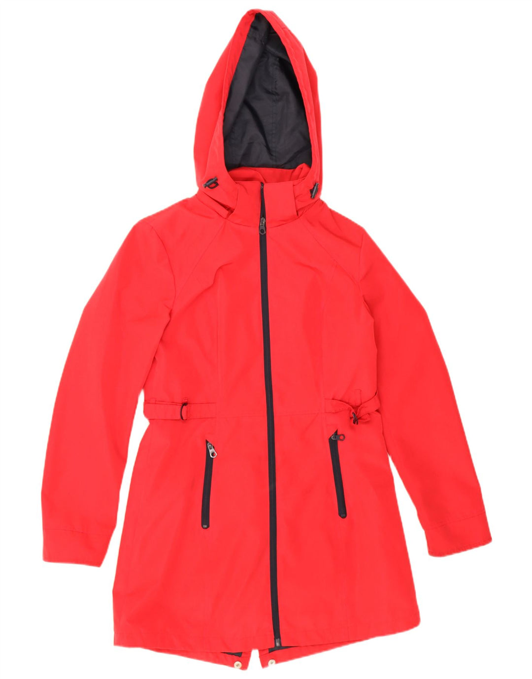 Capa de chuva masculina Nautica com capuz UK 12 poliéster vermelho médio