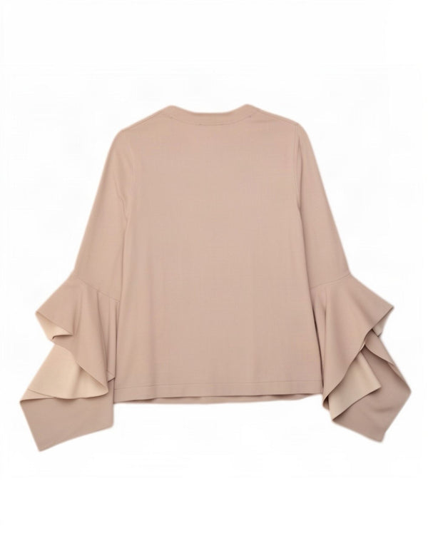 Blusa feminina de manga comprida com ajuste solto Cos UK 6 XS Viscose cinza