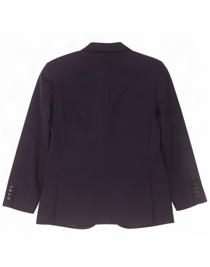 Jaqueta blazer masculina de 2 botões Marks & Spencer Reino Unido 42 grande azul marinho poliamida