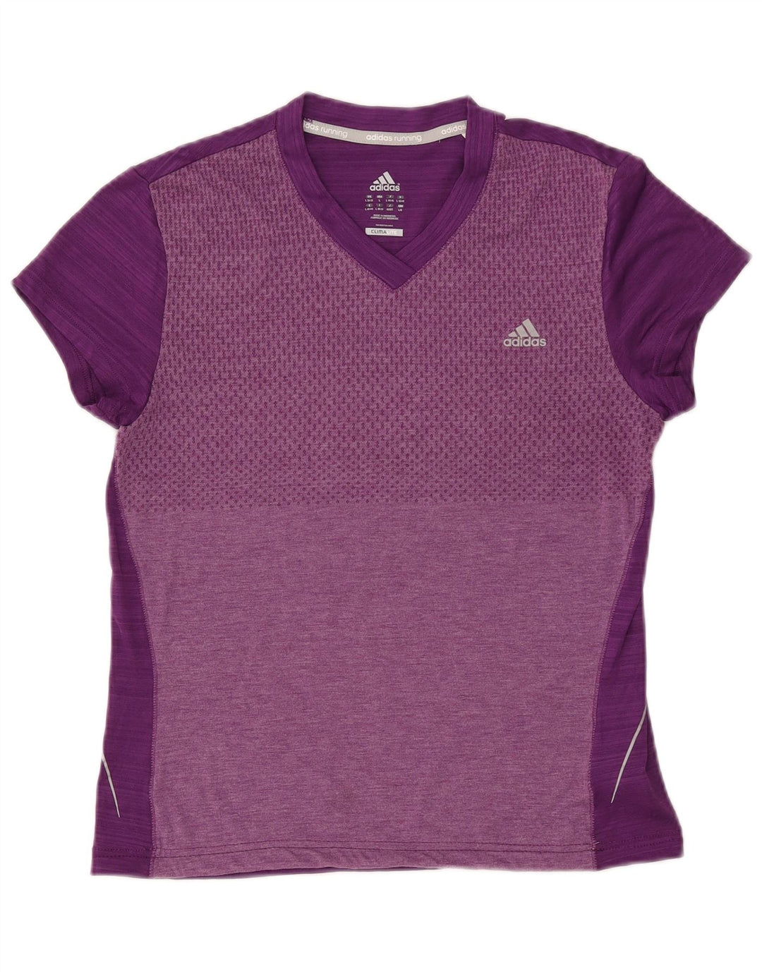Camiseta Adidas Climalite Feminina Top UK 14 Grande Roxo Colorblock