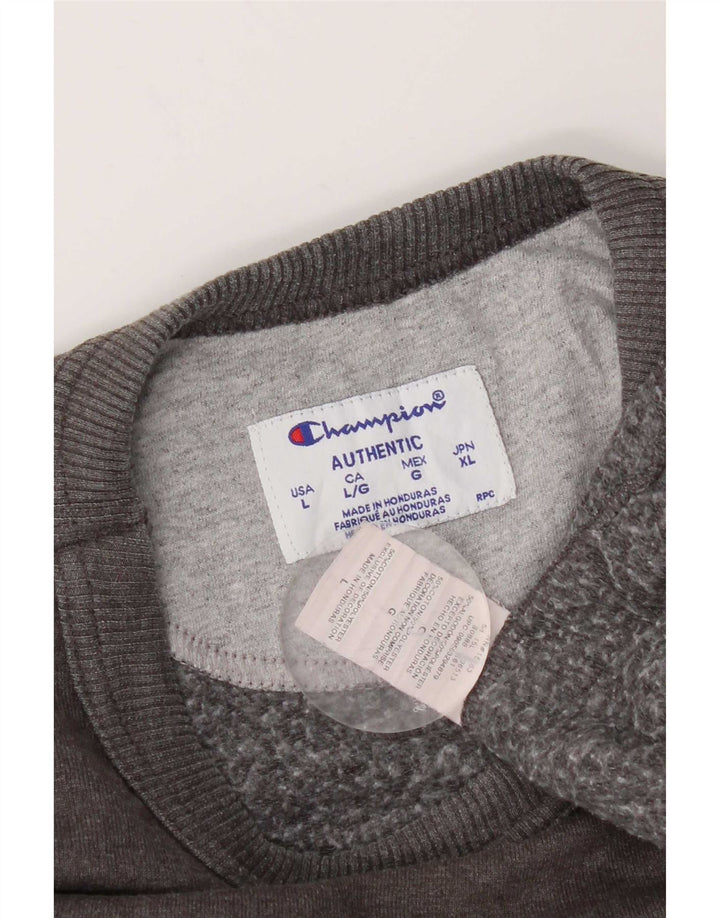 Champion moletom masculino jumper grande algodão cinza