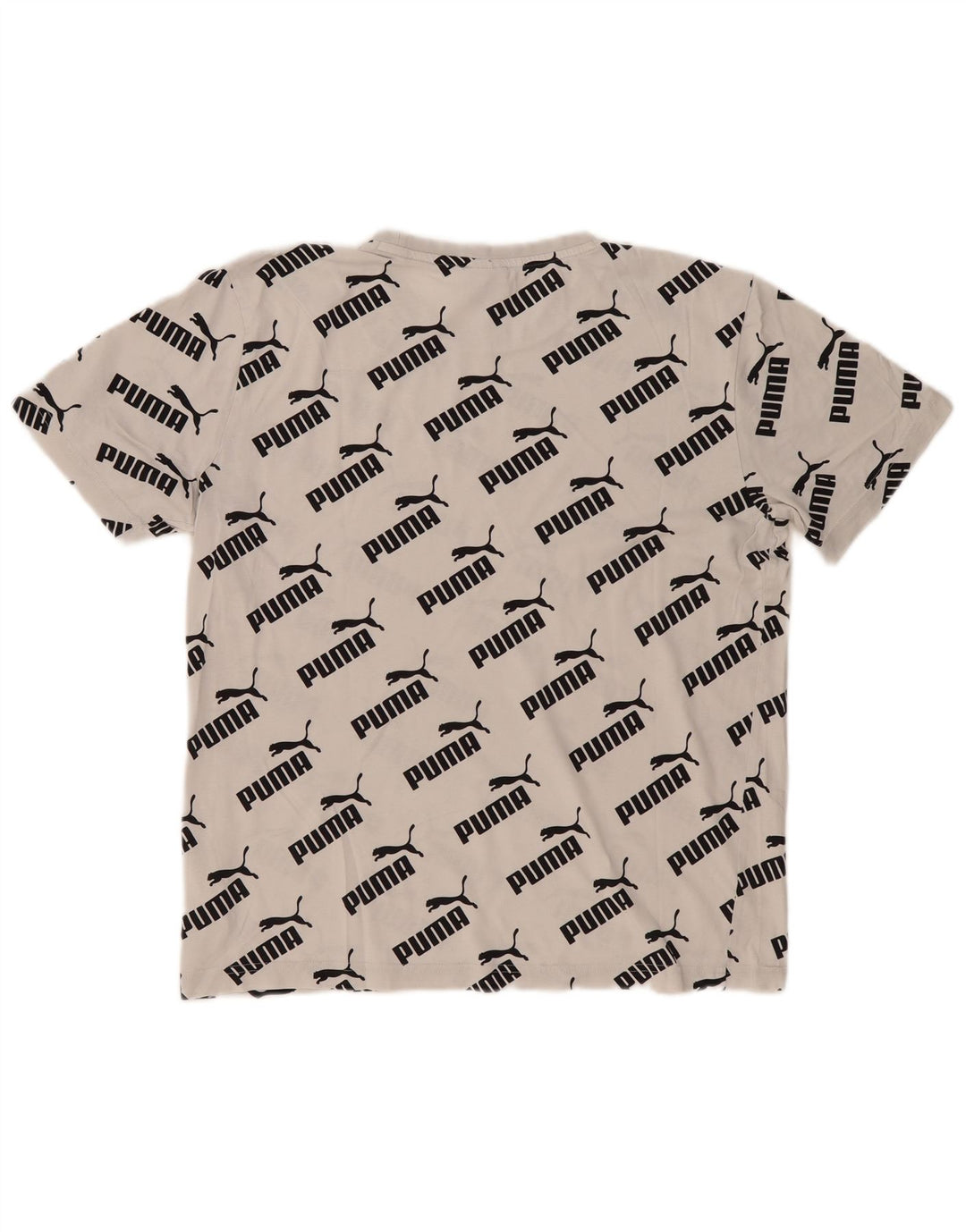 Puma Mens Graphic T-Shirt Top Pequeno Algodão Branco