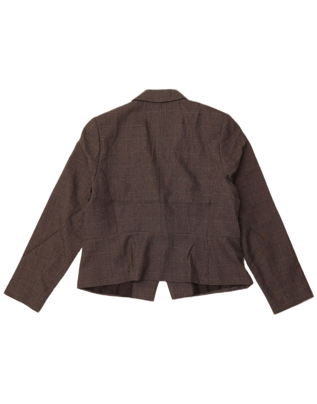 Jaqueta blazer feminina MARKS & SPENCER com 1 botão Reino Unido 16 grande xadrez cinza