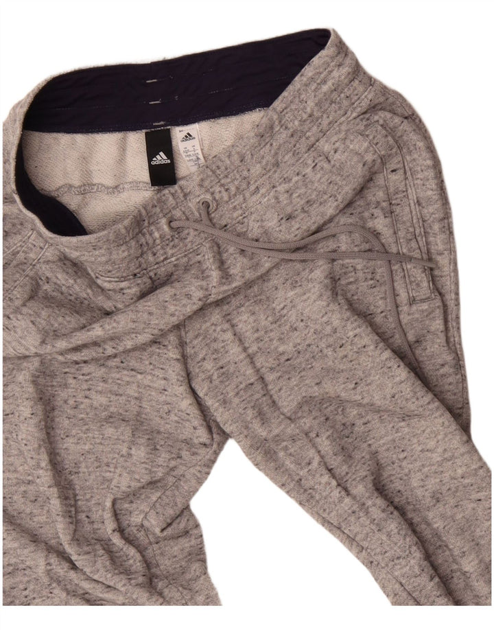 ADIDAS Womens Tracksuit Pants Joggers UK 8/10 Pequeno Cinza Flecked